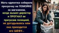 Мать-одиночка собирала просрочку на помойке за магазином, когда директор прогнал ее, не догадываясь