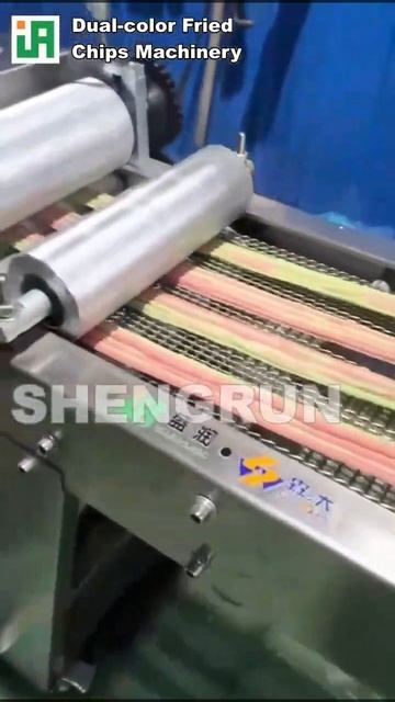 Dual-color Extruded Deep Fried Rice Crust Chips Production Machinery