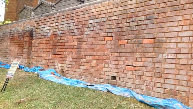 Natural lime mortar pointing of the Great Wall at Salisbury