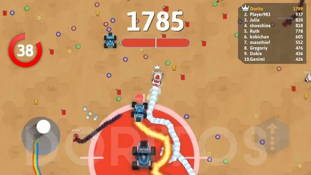 Snake.io gameplay-killing the king/queens!