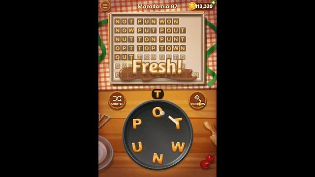 Word Cookies Macadamia Pack Level 7 Answers