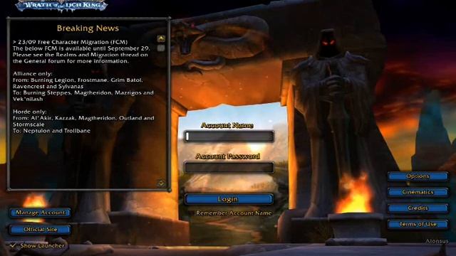 WoW Original Login
