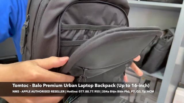 NMS Review: Tomtoc - Premium Urban Laptop Backpack (Up to 16-inch) @ NMS - Apple Authorised Reselle