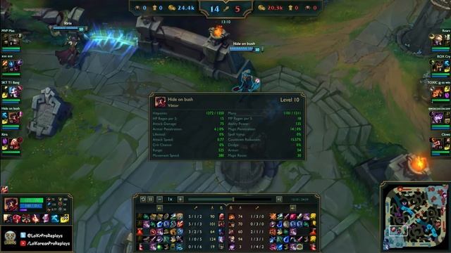 SKT T1 Faker Viktor vs Cassiopeia MID Ranked Challenger Korea