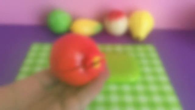 Toy cutting velcro tropical fruit shiny toy for children mango kiwi peach pear learn shapes