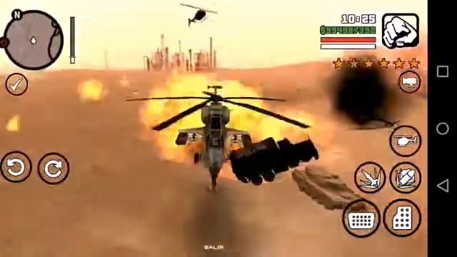 helicopter attacking military base/GTA SA
