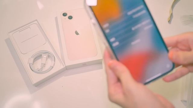 aesthetic iPhone 13 pink unboxing 📦 ✨
