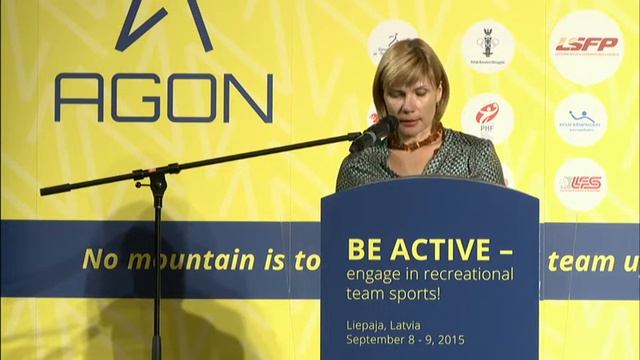 Inga Dobele. Conference in Liepāja, Latvia, 2015. | AGONproject.eu | #BeActive #TeamUp