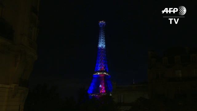 Euro 2016: Eiffel Tower red white and blue despite France defeat