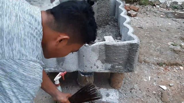 buat kolam air terjun yang indah dari genteng bekas chamber filternya simpel