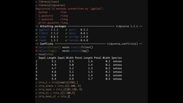 HOW TO USE KNN FUNCTION FROM CLASS PACKAGE IN R USING IRIS DATASET || DATA SCIENCE IN R