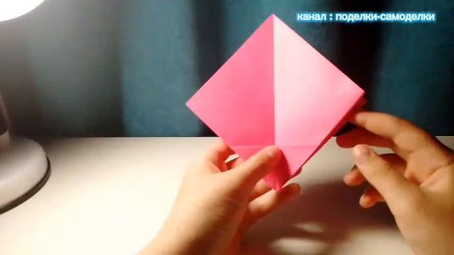 Оригами корзинка-кролик для конфет