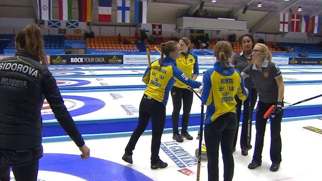 CURLING: RUS-SWE Euro Chps 2015 - Women Draw 8 - HIGHLIGHTS