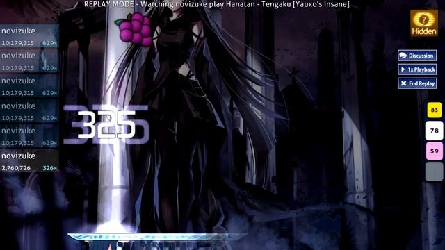 [osu!] Hanatan - Tengaku [CTB] [Yauxo's Insane] [HIDDEN] (novizuke)