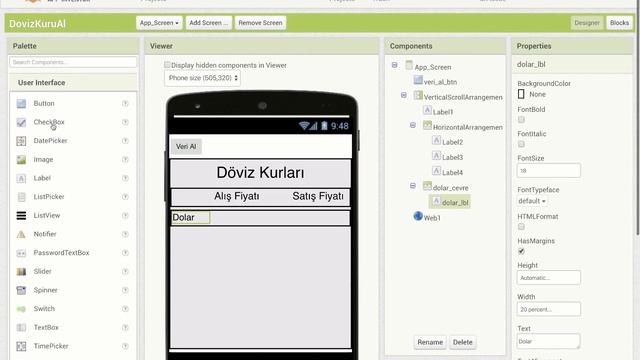 Ders 3 - Döviz Kuru Çekme Uygulaması - Satış Fiyatları Çekme - Screen Tasarımı