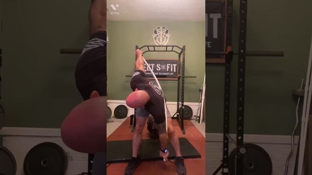 Stick mobility: static post workout stretches