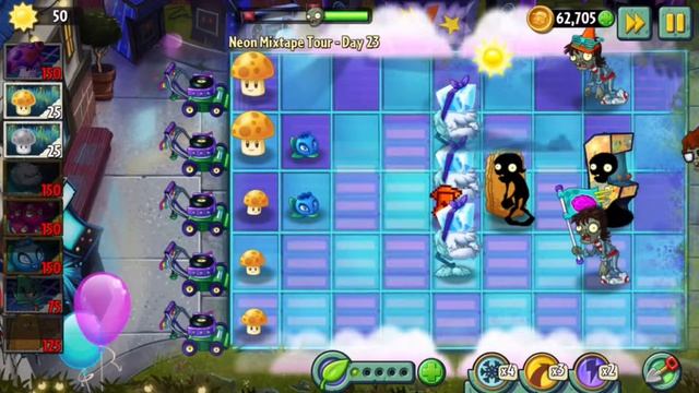 Plants vs Zombies 2 Gameplay Neon Mixtape Day 23 Walkthrough Plants vs Zombie Video