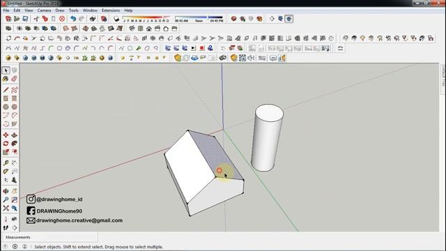 Very Easy ‼️ How to Cut Objects Sketchup #TutorialSketchUp #UntukPemula #sketchup
