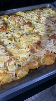 Запечённая картошка с мясом #мукбанг #кушаюнакамеру в духовке