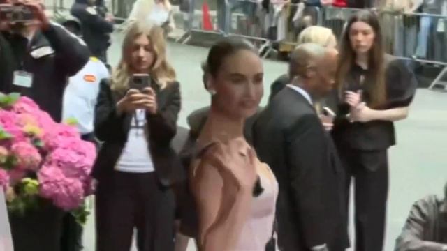 Lily James and Chris Hemsworth leave Carlyle Hotel to attend 2024 Met Gala