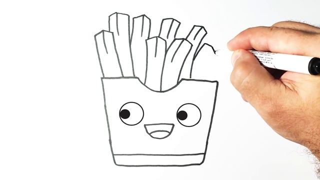 How to Draw Cute Kawaii Fries