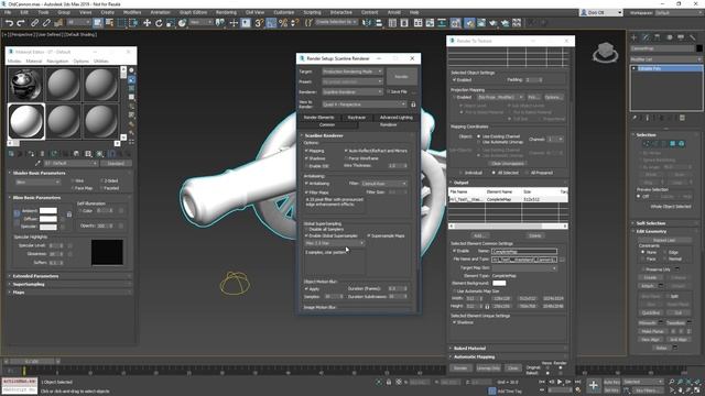 3ds Max 2019 Ambient Occlusion with Skylight