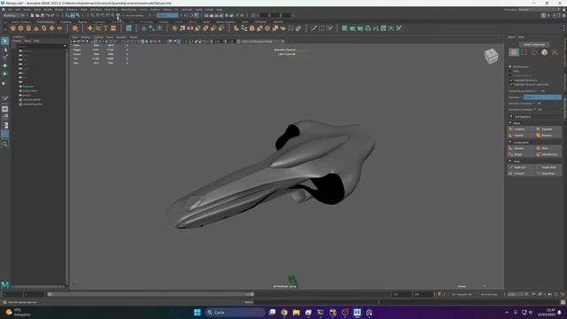 LIVE - 3D Modeling a Spaceship from Concept  - RETOPOLOGY