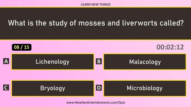 Branches of Botany Quiz | 15 Important Questions | General Science Quiz