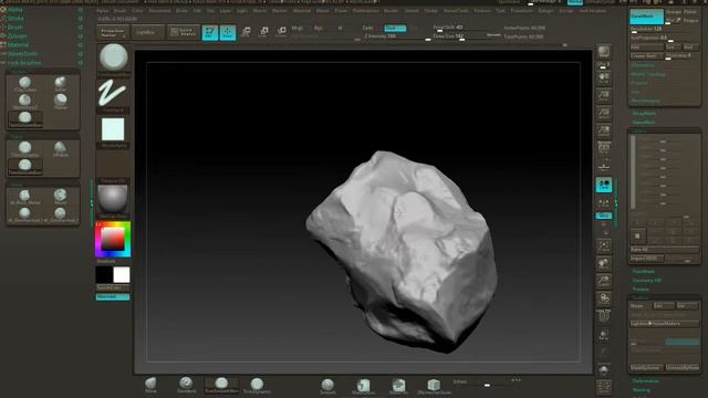 Zbrush rock sculpting demo
