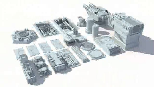 Scifi details and greeble 3D model from CGTrader.com
