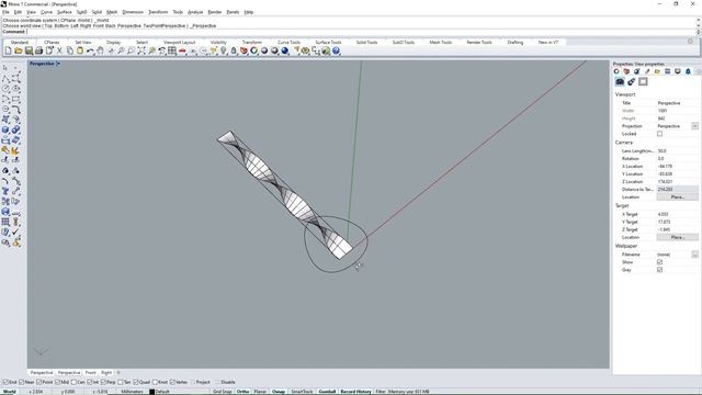 Twisted Surface Modeling With Rhinoceros || #3d #jewellery #design #rhino #matrix  #rhinotutorial