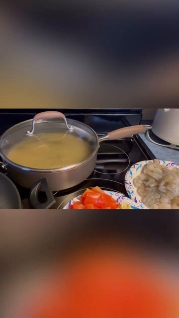 Cooking mung  bean soup our traditional recipe that we cook on Friday with sides of fried pampano