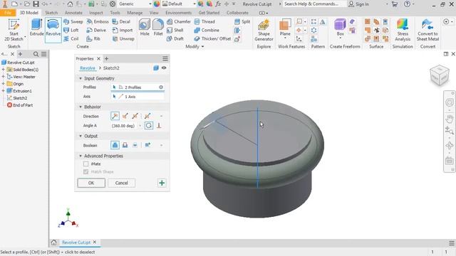 35-Revolved Cut for Autodesk Inventor