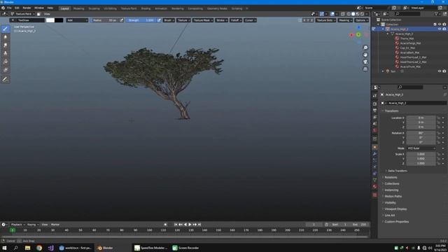 speed tree blender to godot engine export