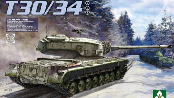 Распаковка Takom 1/35 2065 U.S Heavy Tank T30/34 2 in 1