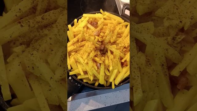 жареный картофель по домашнему самый вкусный жареный картофель