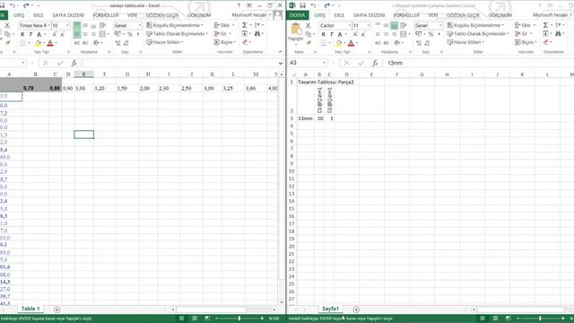 EXCEL KULLANARAK SOLİDWORKS İLE ÇİZİM YAPMA - KONFİGÜRASYON OLUŞTURMA -