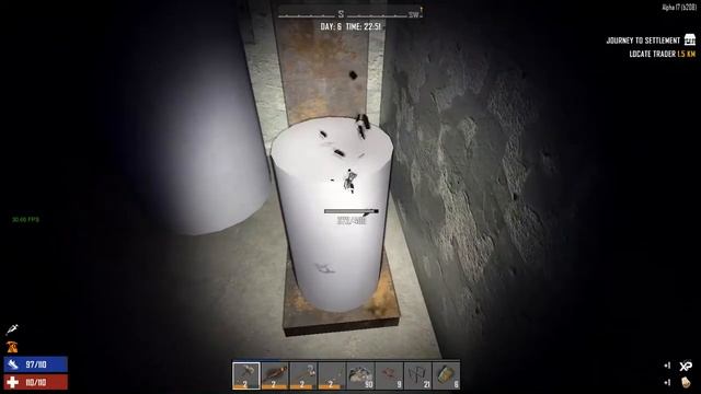 020. 7 Days to Die. День 6. Задний двор типографии и закат [20181201]