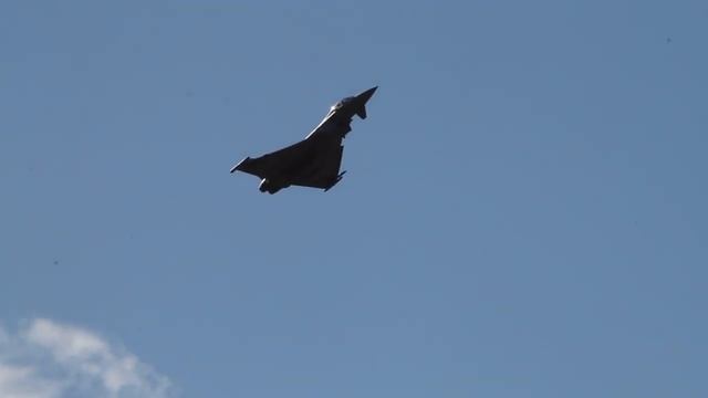 Typhoon Eurofighter Hover / Afterburner Vertical Climb At Southport Airshow 2013