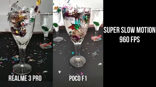 [ 960 FPS ]  Realme 3 pro vs Poco F1#  #Super Slow Motion 960 fps#comparison