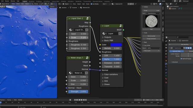 Fluent Materializer Blender 030 Add Liquid Stain 2