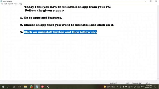 How to uninstall an app from your PC? ( Windows 10 )