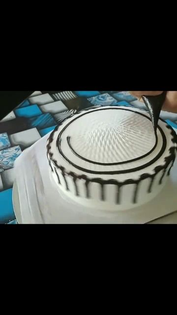 black forest cake design #cake_club #shorts #making_cake