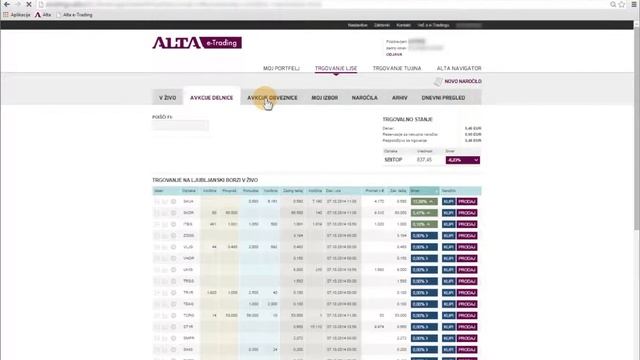 e-Trading - video prikaz trgovanja na Ljubljanski borzi