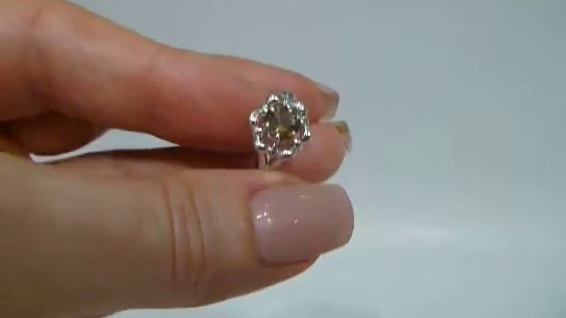 Кольцо с натуральным бразильским андалузитом 0.81 ct Размер 17 Серебро 925