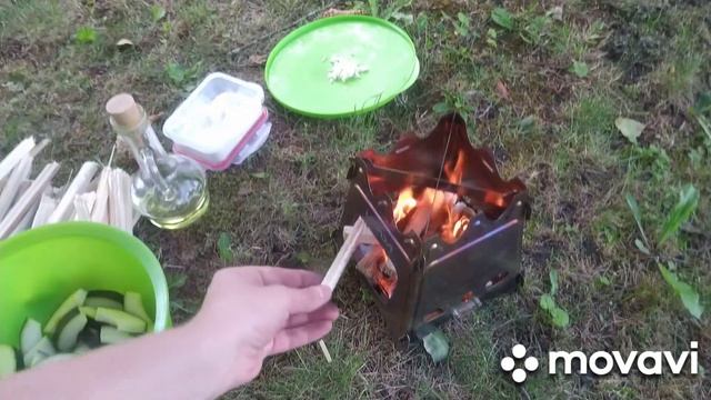 Жареные кабачки. Обед на даче.