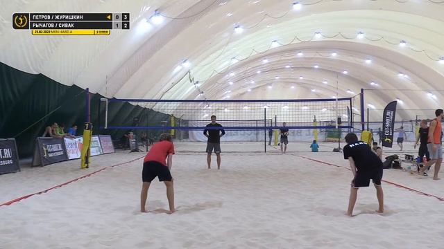 Четвертьфинал: Петров / Журишкин VS Рычагов / Сивак |  MEN HARD A -  23.02.2022