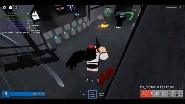laggy IA player somehow winning zs round with a table and a shotgun that cause neck damage