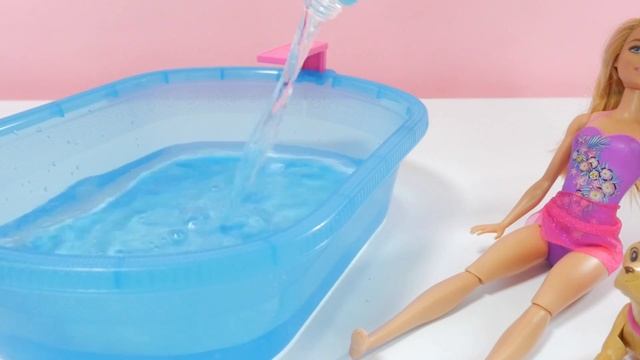 Barbie Swimmin' Pup Pool Set & Dolphin Magic Chelsea Doll