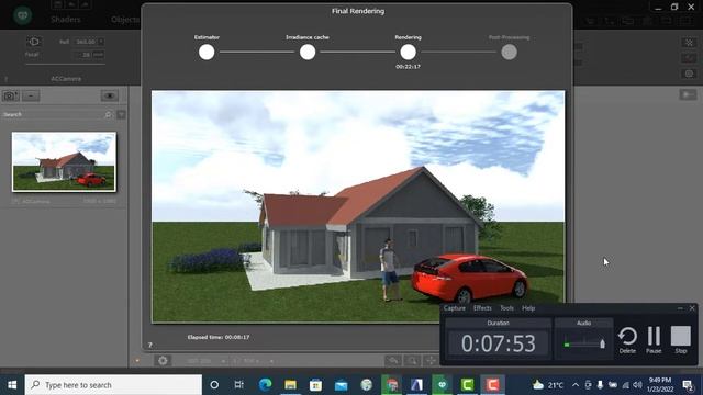 How to Render a Bungalow in Artlantis 2020 (Part 2)